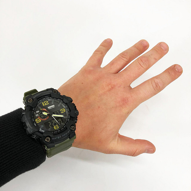 Найкращий тактичний годинник SKMEI 1520AG ARMY GREEN, Годинники військові з WL-850 офіційною гарантією Київ - фото 10