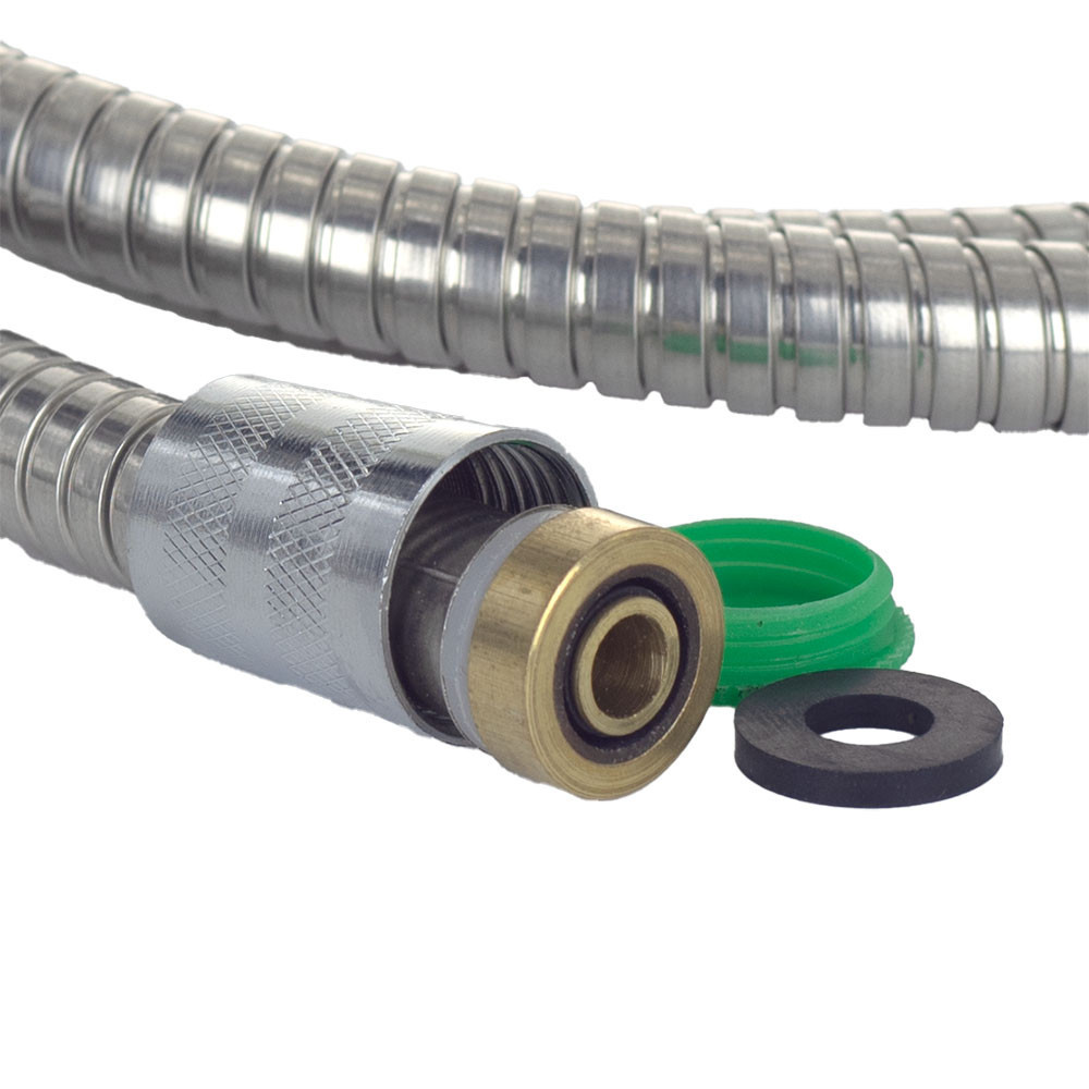 Шланг для душу 1/2" SS розтяжний з підшипником 150-180 см AQUATICA XB-9353 (9792040) Київ - фото 3