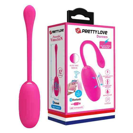 Віброяйце - Pretty Love Doreen Electric Shock Egg Pink (App) Sex Aura Київ