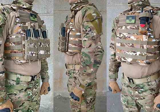 Плитоноска Pantsyr-2 (тактичний військовий жилет, бронежилет MOLLE) Multicam Arid Коломыя