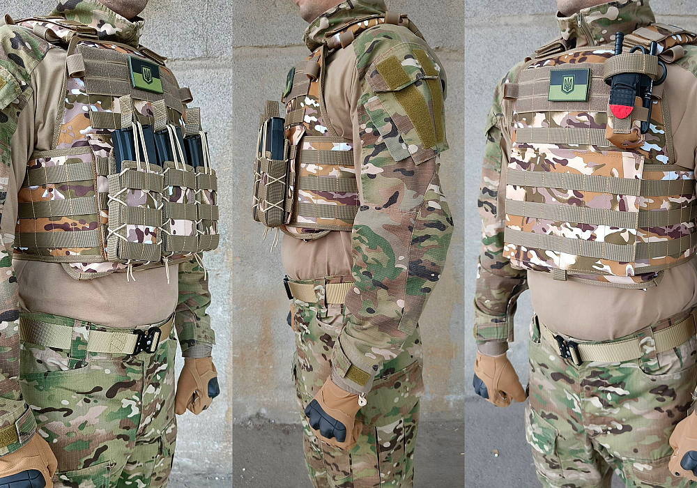 Плитоноска Pantsyr-2 (тактичний військовий жилет, бронежилет MOLLE) Multicam Arid Коломыя - изображение 3