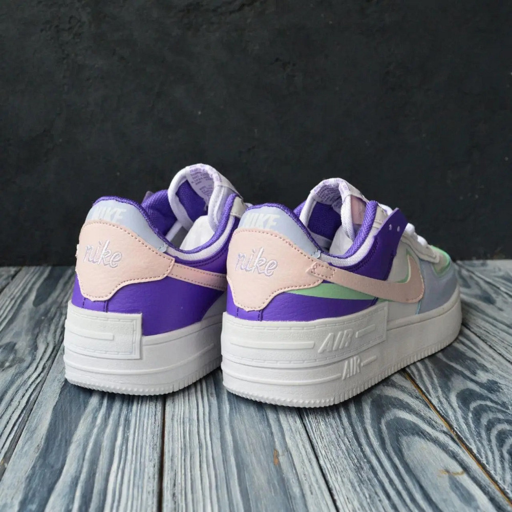 Кросівки Nike Force Білі Жіночі Шкіряні Форси Різнобарвні Найк Shadow (розміри: 36,37,38,39,40,41) - 22 Дніпро - фото 7