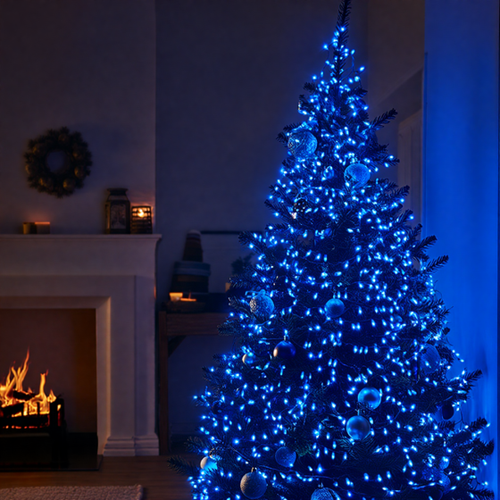 Гірлянда Нитка вулична 30 м 300 LED білий провід Синій CF300L30MWBL Коломыя
