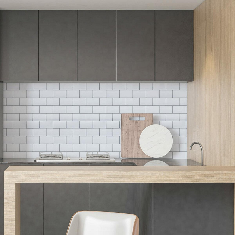 Самоклеюча поліуретанова плитка біла цегла 305х305х1мм (D) SW-00001193 Київ - фото 8