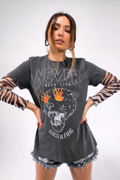 Футболка женская с принтом  М Серая 2634325576 48 Днепр - изображение 1