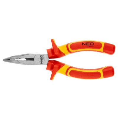 Плоскогубці Neo Tools вигнуті 160 мм, 1000 В, CrV, поліровані (01-227) Вінниця - фото 1