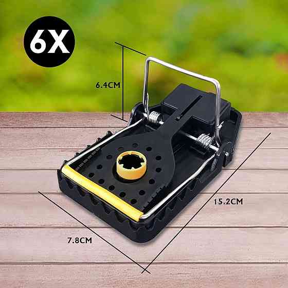 Пастка для щурів WCT-3 чорний 6 шт багаторазова ABS+PC високочутлива 15–25 г без токсинів для дому і вулиці клейова пастка Київ