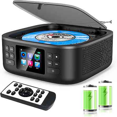 CD-плеєр портативний, програвач компакт-дисків з Bluetooth FM-радіо, стереодинаміками, пультом з акумулятором 3000 мАгод Київ