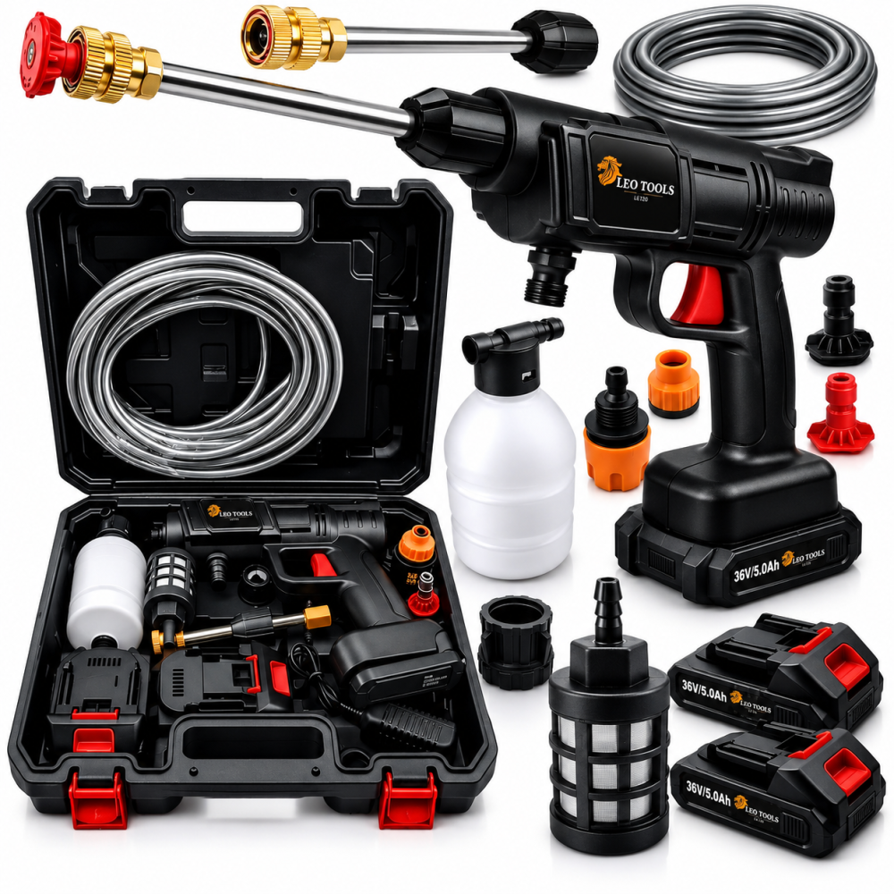 Аккумуляторная мойка высокого давления LEO TOOLS 36V + 2 аккумулятора (Польша) Киев - изображение 1