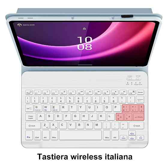 Чохол клавіатура підставка SENGBIRCH для Lenovo Tab P11 11.5 2 Gen Bluetooth з трекпадом італійська світло блакитний Київ