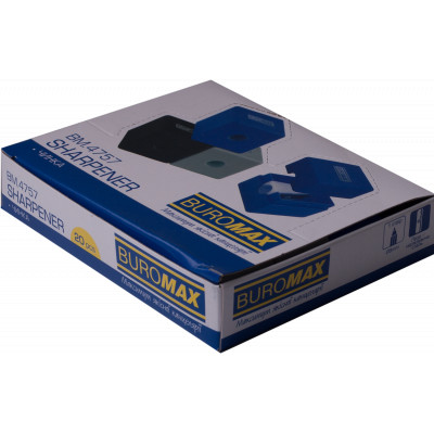 Точилка Buromax CUBE RUBBER TOUCH пластиковий корпус контейнер (BM.4757-1) Винница - изображение 5