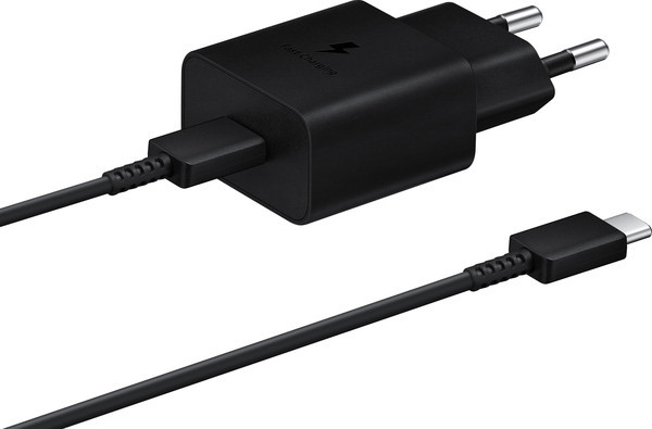 Мережевий зарядний пристрій Samsung 15W Power Adapter Type-C+Cable - Black (EP-T1510XBEGEU) (6972208) Київ - фото 1