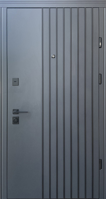 Вхідні металеві двері Страж Delica AL MONO 850х2040 мм антрацит Ліві Київ - фото 1