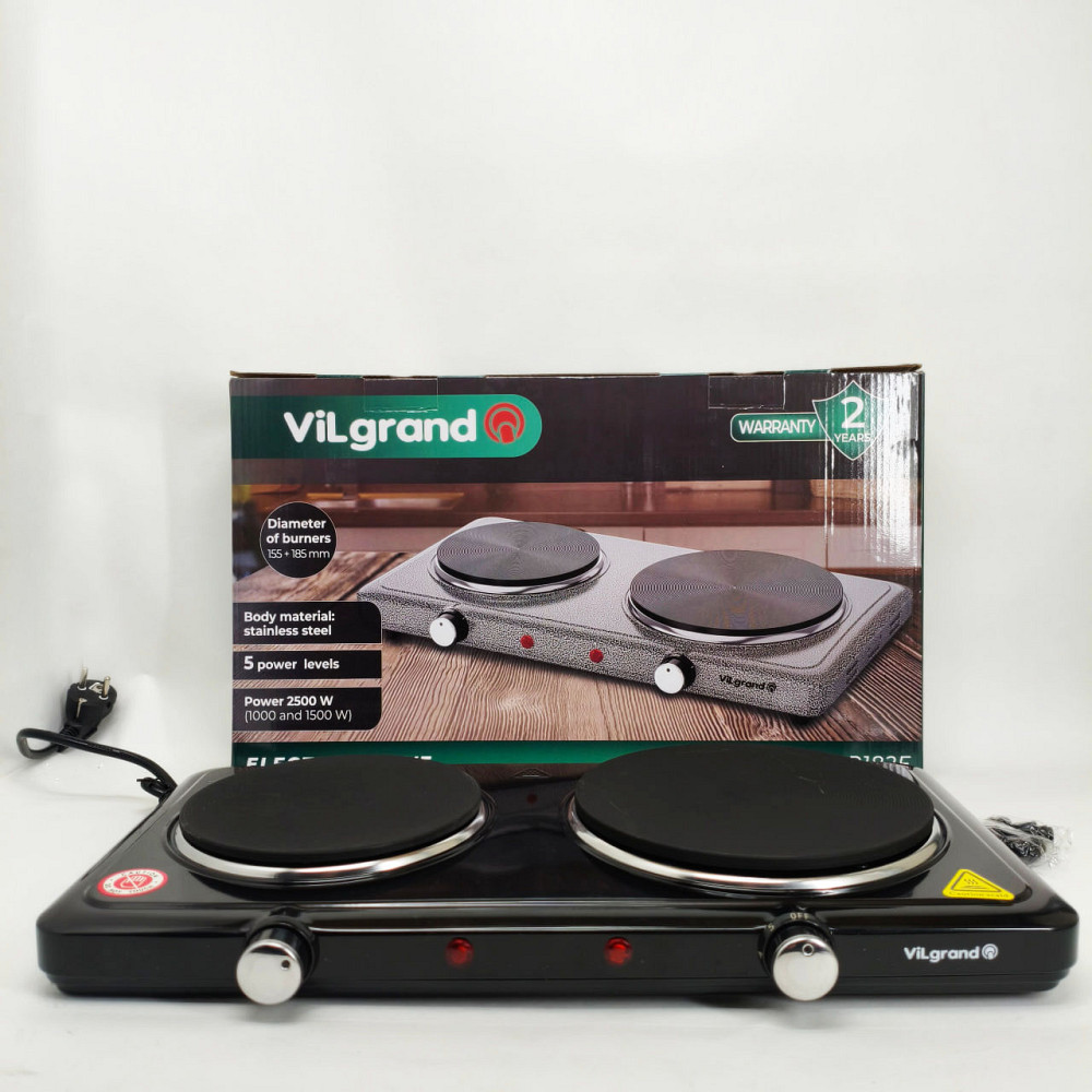 Плита кухонная переносная VILGRAND VHP182F 2500Вт, Мощная настольная электроплита VM-71 Львов - изображение 7