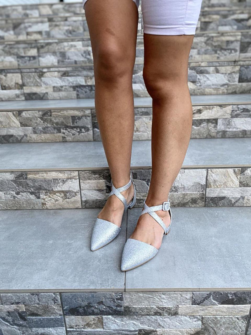Seastar Балетки жіночі SEASTAR LL-215 срібні (весна-літо, еко-шкіра з напиленням) (3195) Коломия - фото 7