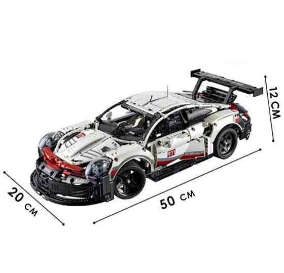 Конструктор Technic Porsche 911 с двигателем и пультом управления 1580 деталей совместим с lego лезвия (42196) Киев