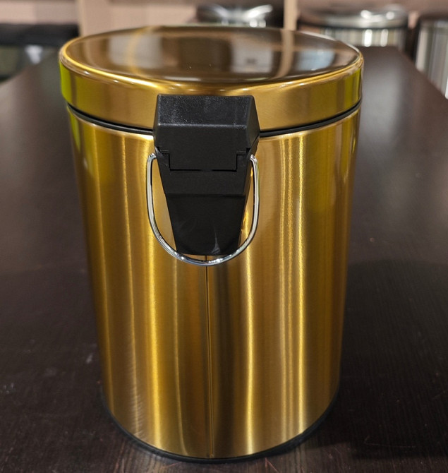 Відро для сміття з плавним закриттям кругле Mixxus Ellipse-TC0205 Brushed Gold 5л (колір матове золото) (MI8400)   ( 27406 ) Харьков - изображение 11
