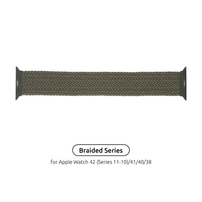 Ремінець до смарт-годинника Armorstandart Braided Solo Loop для Apple Watch 42 (Series 11-10)/41/40/38 Inverness Green Size 2 (120 mm) (ARM58063) Вінниця - фото 1
