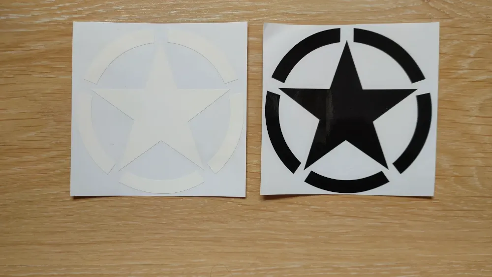 Наклейка на авто Звезда маленькая белая, черная Киев - изображение 1