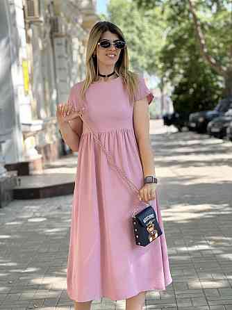 Літня сукня міді вільного крою "Ordinary" оптом | Батал 54-56, Фрезовий Київ