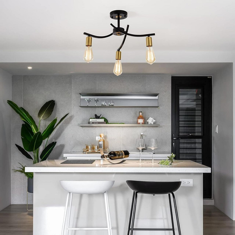 Люстра светильник Plfann 50 см черно-золотой окрашен 3-х ламповый из Германии Днепр - изображение 6