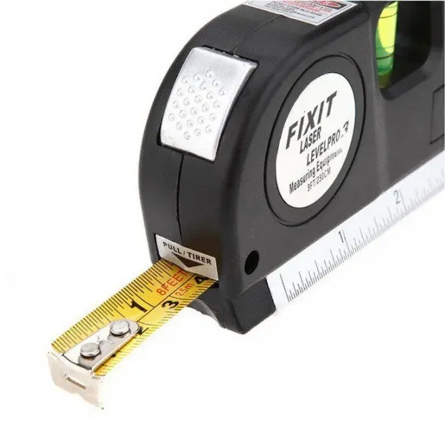 Лазерный уровень со встроенной рулеткой FIXIT Laser Level Pro 3 4в1 рулетка линейка Коломия - фото 4