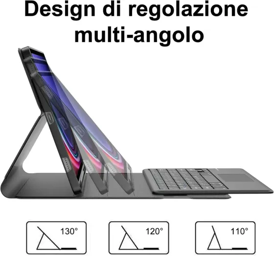 Чехол книжка Samsung Tab S9+ Plus X810 S9 FE+ X610 клавиатура (черный) Одесса