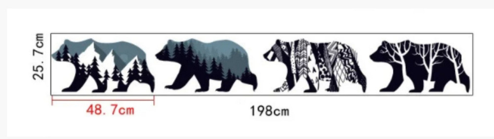 Декоративна наклейка на стіні ведмеді Київ - фото 2