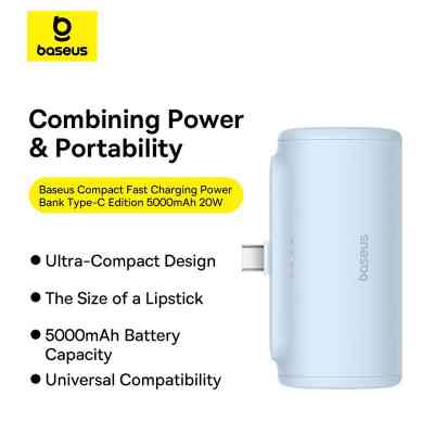 Батарея универсальная Baseus Compact 4900mAh 20W Lightning, Black (PPWC05I) (P10068304112-00) Винница