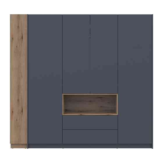 Шкаф для одежды с нишей и этажеркой Doros Дейл Графит/Дуб Эвок 4 ДСП 234х52х220 DRS-011738 (42005158) Львов