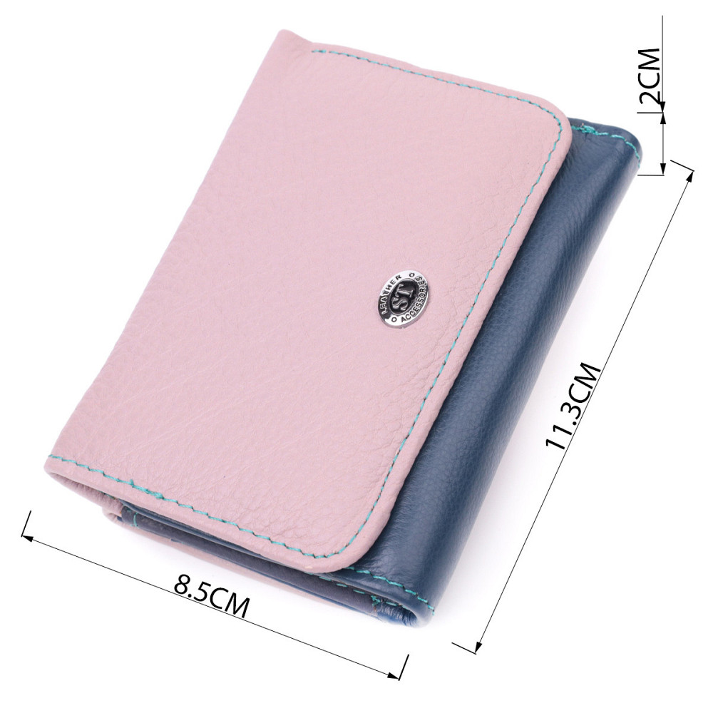 Практичный кошелек для девушек из натуральной кожи ST Leather 22496 Разноцветный Киев - изображение 8