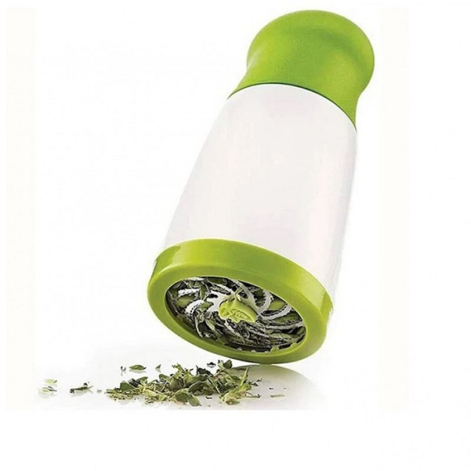 Ручний подрібнювач для зелені Herb Grinder для петрушки, кинзи, м'яти 6х7.3х17 см Київ - фото 2