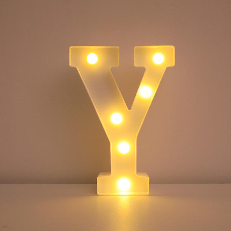 Буква с подсветкой Y объемная маленькая 21 на 17 см белый Киев - изображение 1