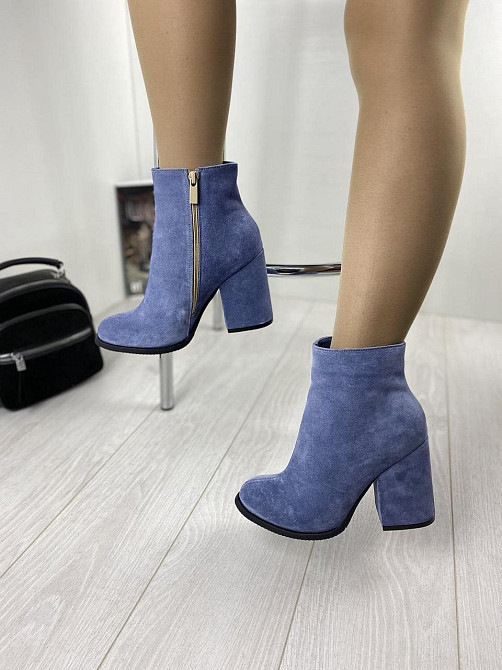 SANTINI Жіночі черевики SANTINI джинсові замша натуральна висота 10см каблук 9.5см 37р. (953652 Коломия - фото 7