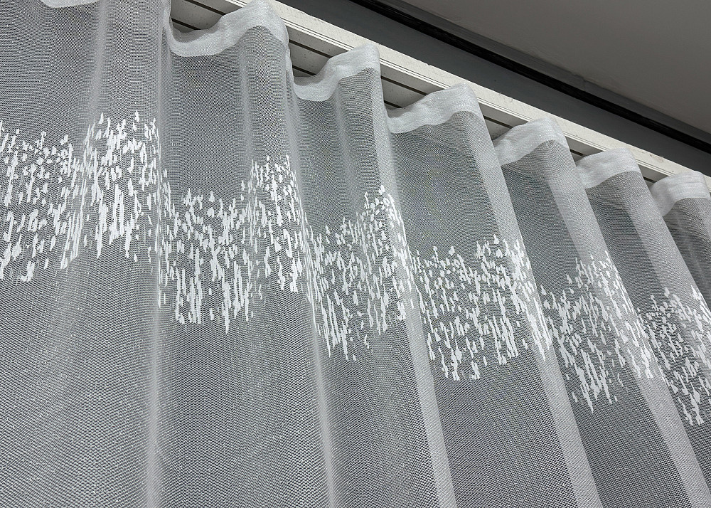 Тюль жаккард цвет белый с серым 1675т Киев - изображение 7