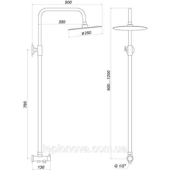 Душевая колонна Globus Lux ALPEN SB-BAR-0101 Черновцы