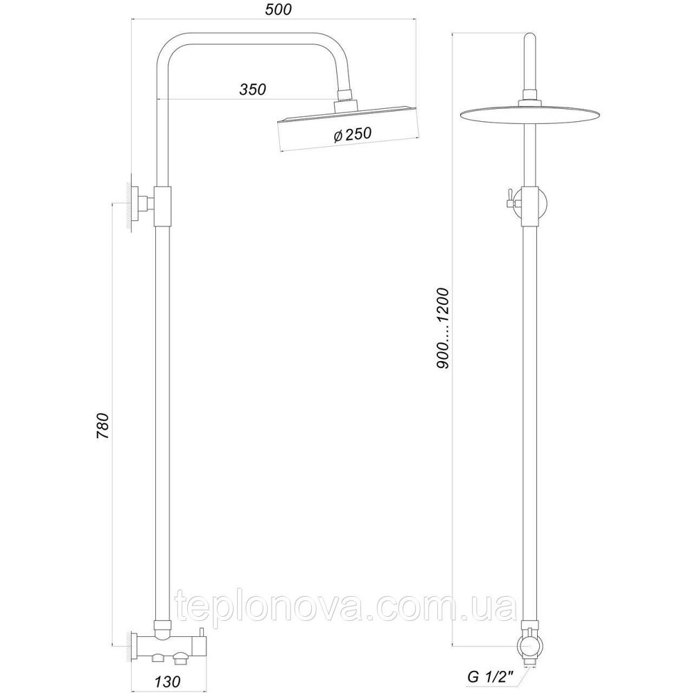 Душевая колонна Globus Lux ALPEN SB-BAR-0101 Черновцы - изображение 4