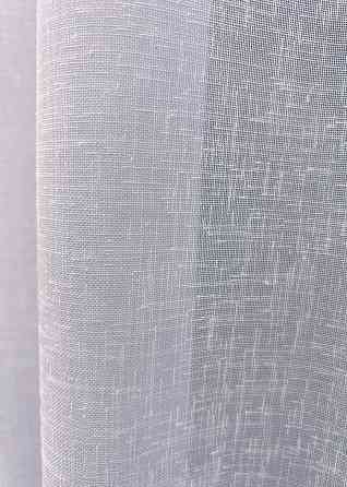 Тюль льон однотонний колір світло блакитний 2027т Київ