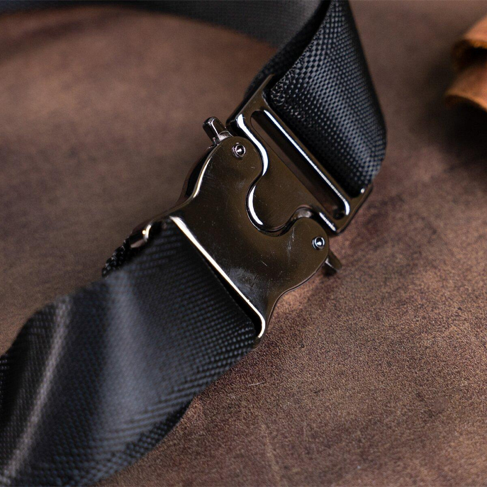 Поясна сумка з натуральної шкіри Чорна (Vintage) Київ - фото 4