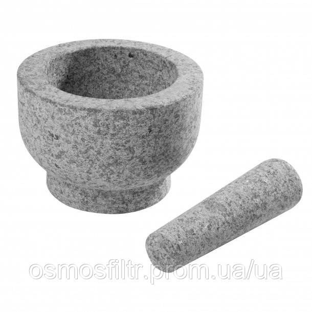 Ступка Axentia граніт з товкачем діаметром 15 см  H 11 см (116614) Київ - фото 4