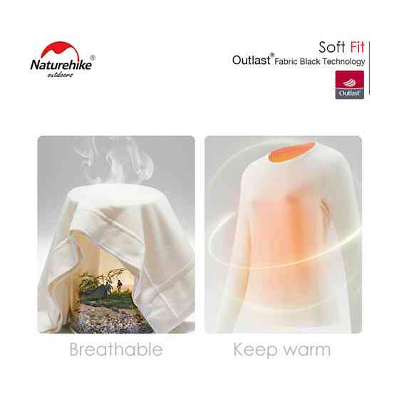 Мужской зимний термо-лонгслив Naturehike NH22NY009 (Черный) размер XL Винница