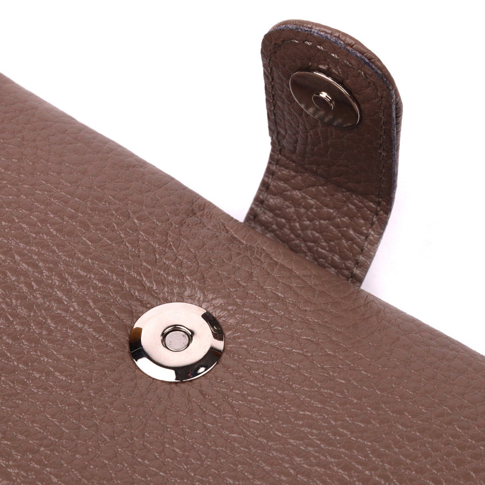 Вместительное женское портмоне из натуральной кожи KARYA 20998 Бежевый Киев - изображение 7