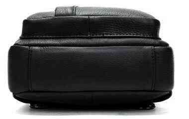 Сумка чоловіча зі шкіри через плече Чорна (Vintage) Київ