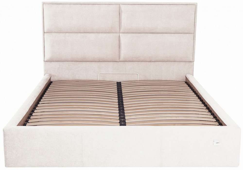 Кровать Sheffield Comfort 140 х 190 см Мисти Milk С подъемным механизмом и нишей для белья Бежевый Днепр - изображение 8