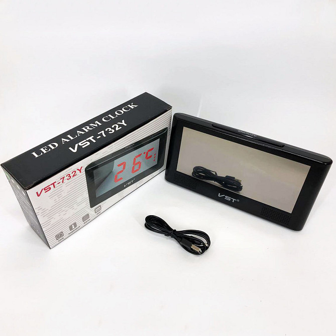 Электронные настольные часы digital VST-732Y, Электронные зеркальные часы CR-525 настольные vst Киев - изображение 8