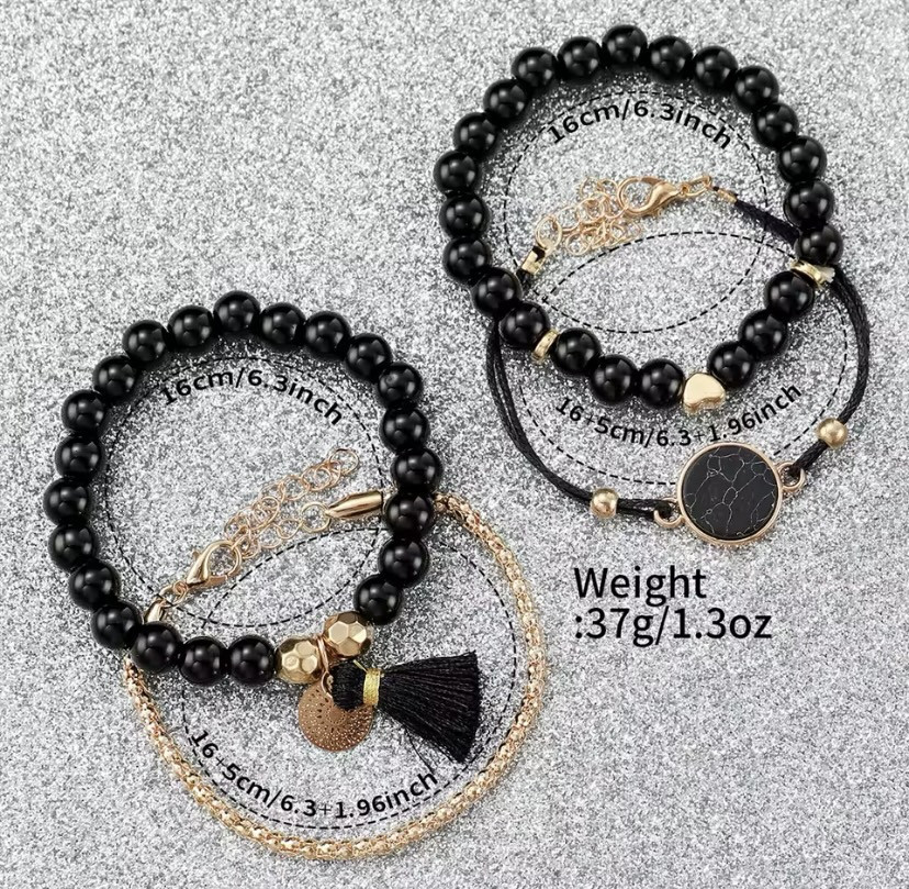 Подарочный набор для женщин в наборе 1 наручные часы 4 оригинальными браслетами без подарочной коробки черный Киев - изображение 6