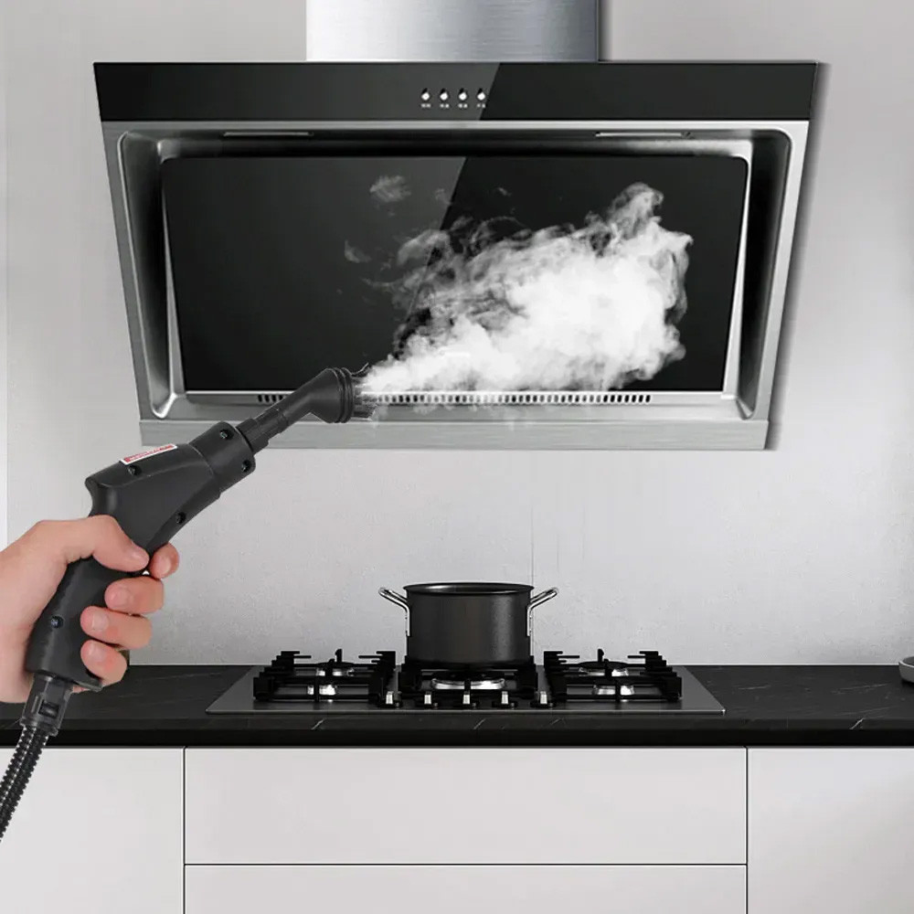 Портативный пароочиститель для дома, 2500Вт, 1,2л + 7 насадок / Парогенератор для уборки / Паровой очиститель Киев - изображение 6