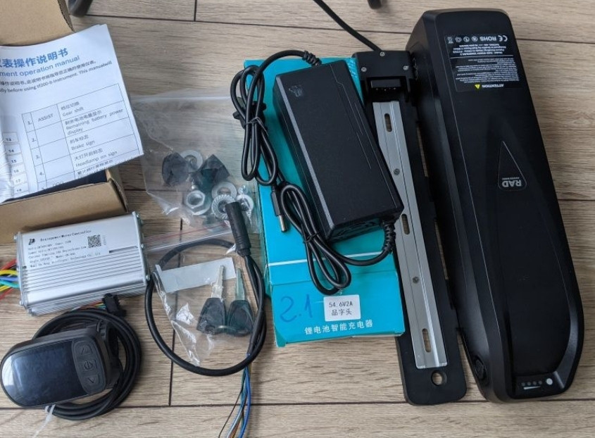 Набор для велосипеда 350W 36/48V Аккумулятор в корпусе на раму Харьков - изображение 2