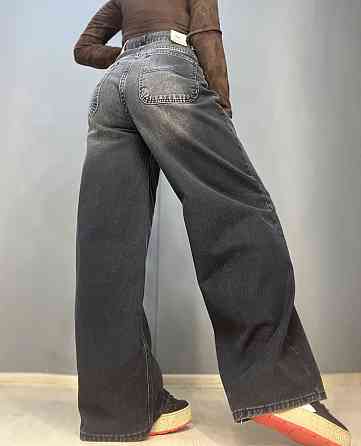 Джинсы женские Its Basic 2452 baggy jeans палаццо широкие от бедра вареные черные, черный, 38, 38, 7 Одесса