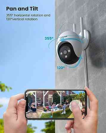Камера видеонаблюдения ieGeek 2K Wi-Fi PTZ 360° IP65 с ночным видением, сиреной и двусторонним аудио Киев